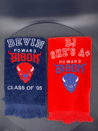 Howard University Bison Leisure Luxe Towel - West & Remount Custom Apparel