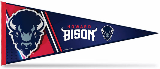Howard University Bison Primary 12" x 30" Soft Felt Pennant - West & Remount Custom Apparel