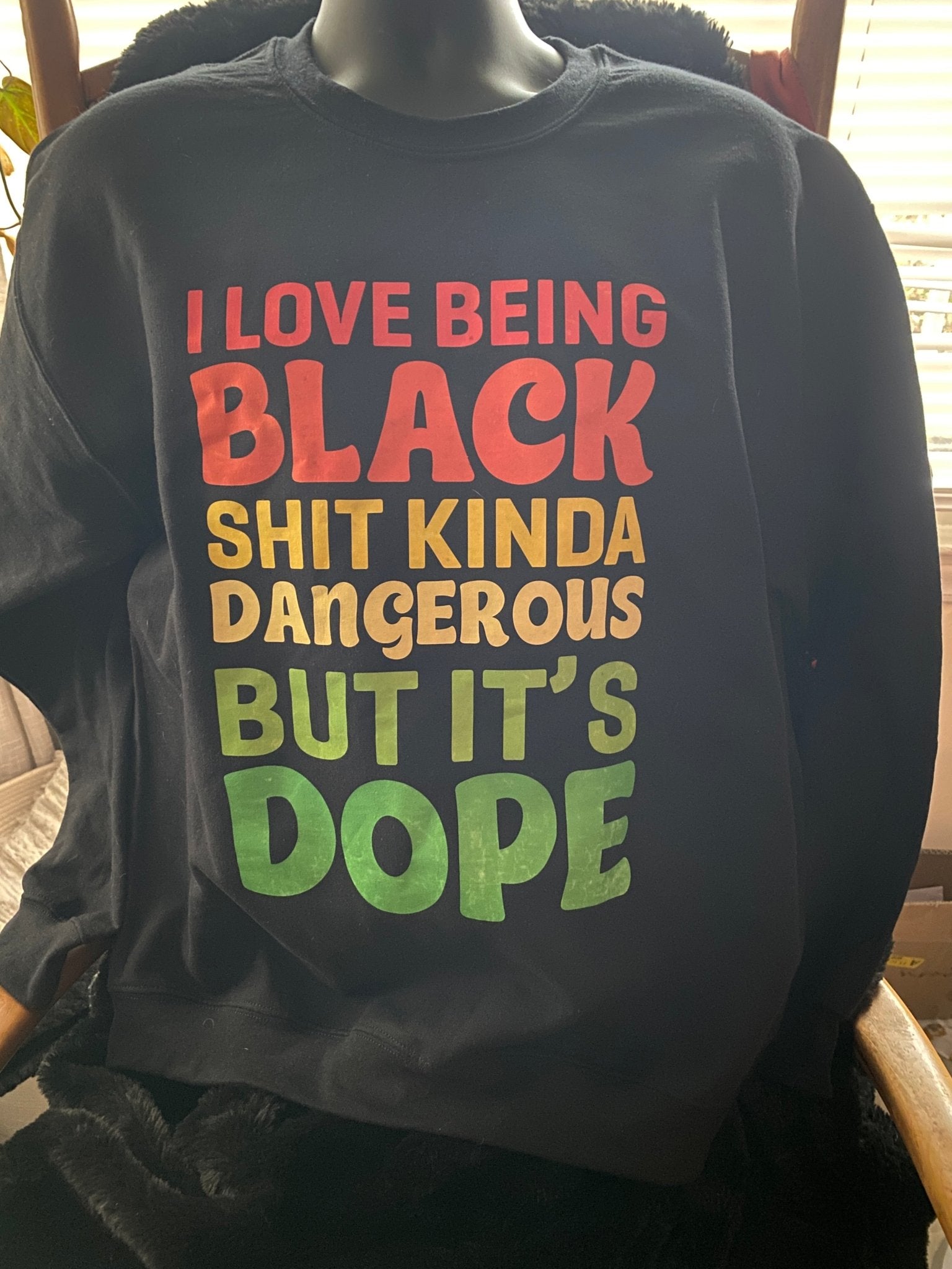 I Love Being Black Sweatshirt | Celebratory Black Identity Apparel - West & Remount Custom Apparel