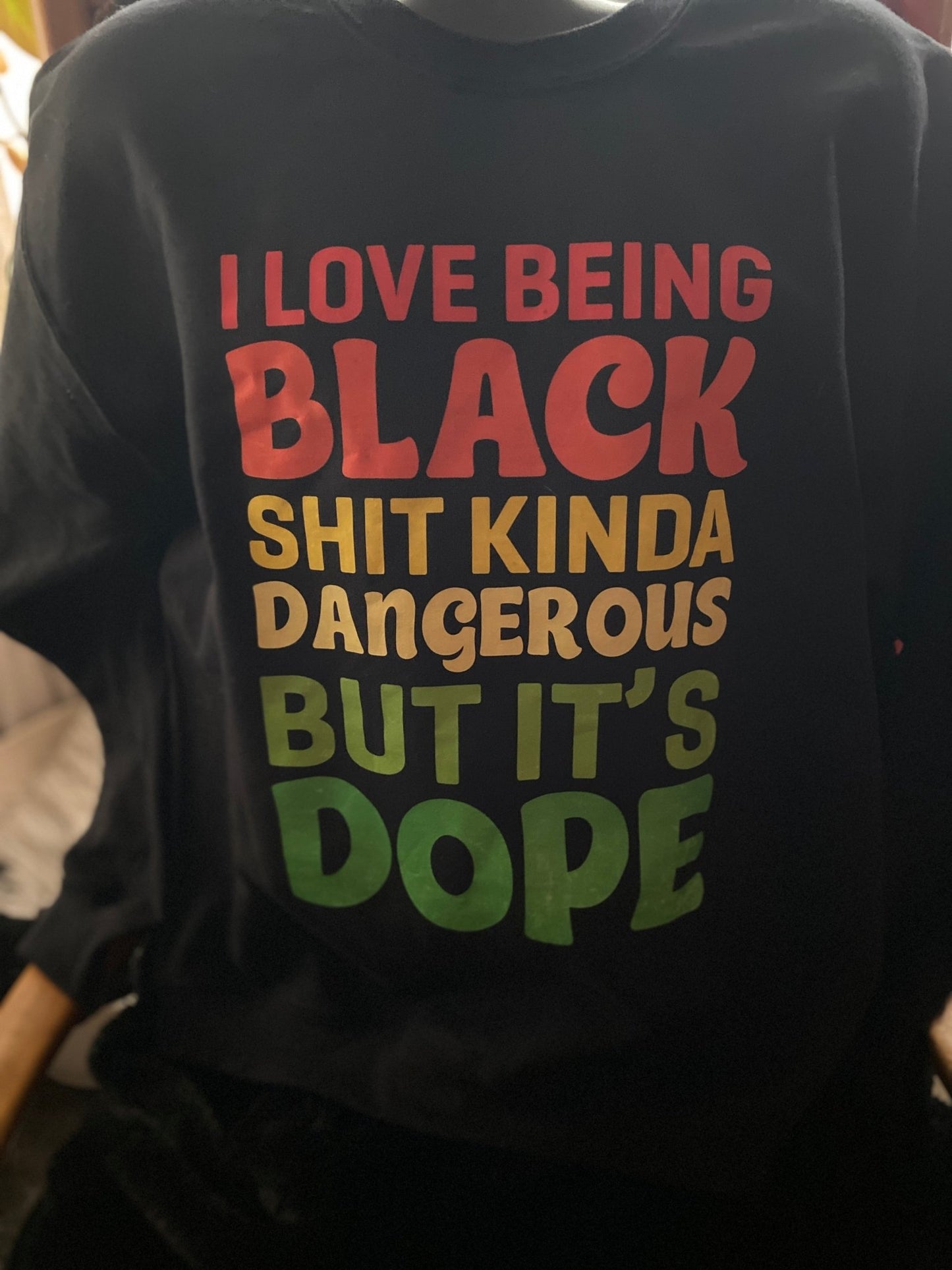 I Love Being Black Sweatshirt | Celebratory Black Identity Apparel - West & Remount Custom Apparel