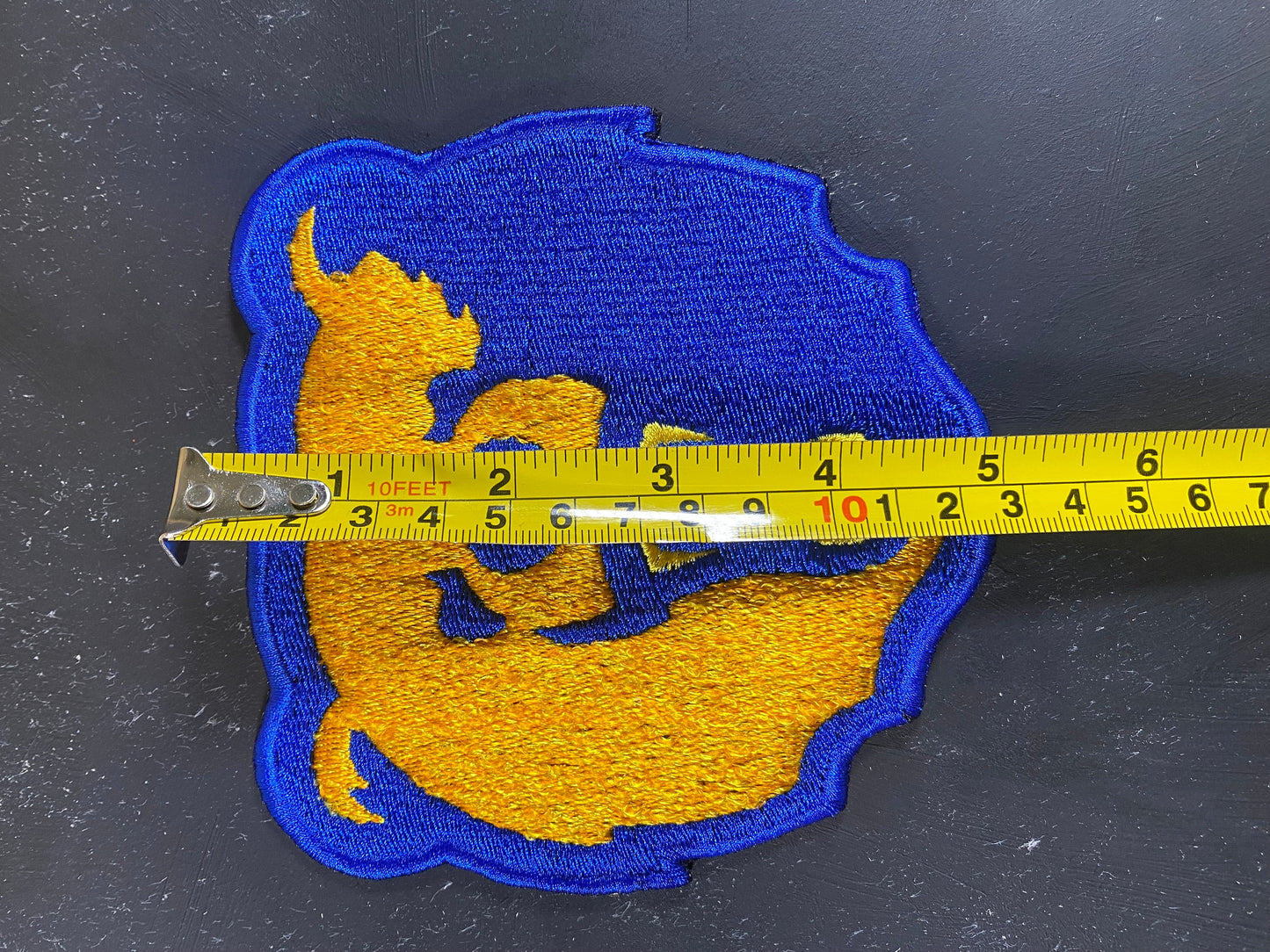 Morgan State University Iron-On Patch - HBCU Mascot in Citrusy Orange and Blue - 5 Inch Graduation Cap, Jacket, Sweater Patch