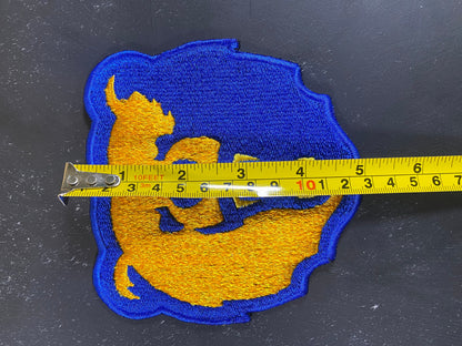 Morgan State University Iron-On Patch - HBCU Mascot in Citrusy Orange and Blue - 5 Inch Graduation Cap, Jacket, Sweater Patch