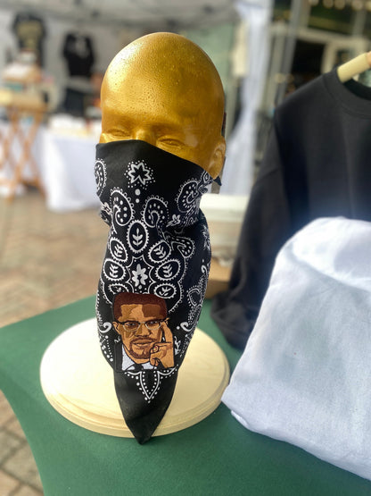 Malcolm X Embroidered 27-Inch Bandana
