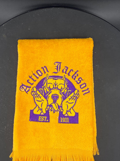Omega Psi Phi Hooks Towel – Custom Embroidered Que Hand Sign