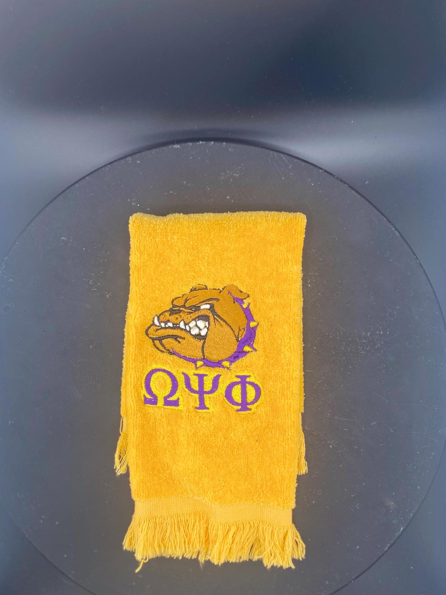 Omega Psi Phi Bulldawg Stroll Towel – Custom Embroidered