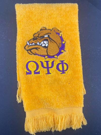 Omega Psi Phi Bulldawg Stroll Towel – Custom Embroidered
