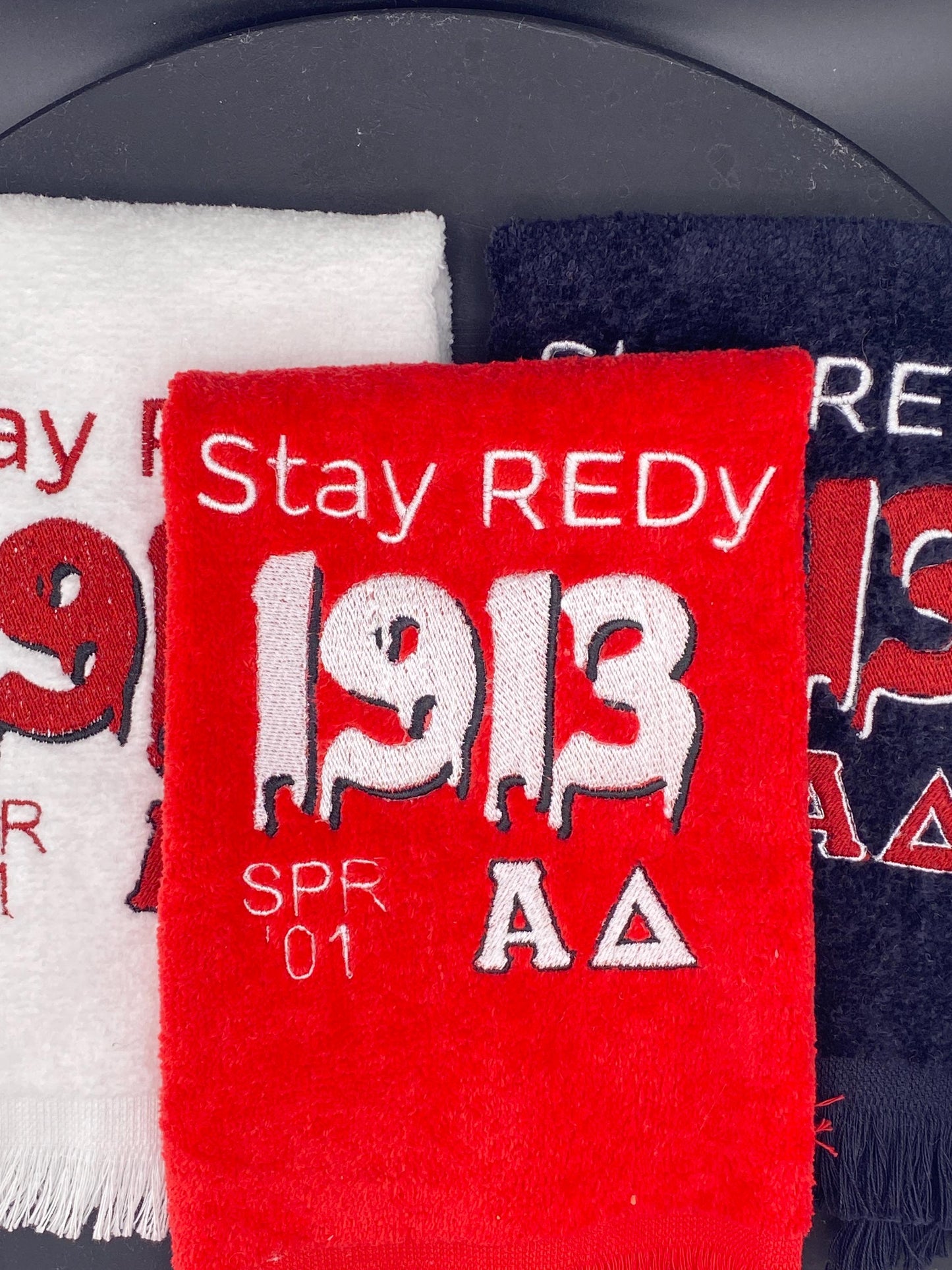 Delta Sigma Theta Dripping 1913 Embroidered Stroll Towel