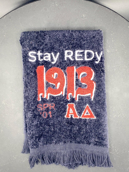 Delta Sigma Theta Dripping 1913 Embroidered Stroll Towel