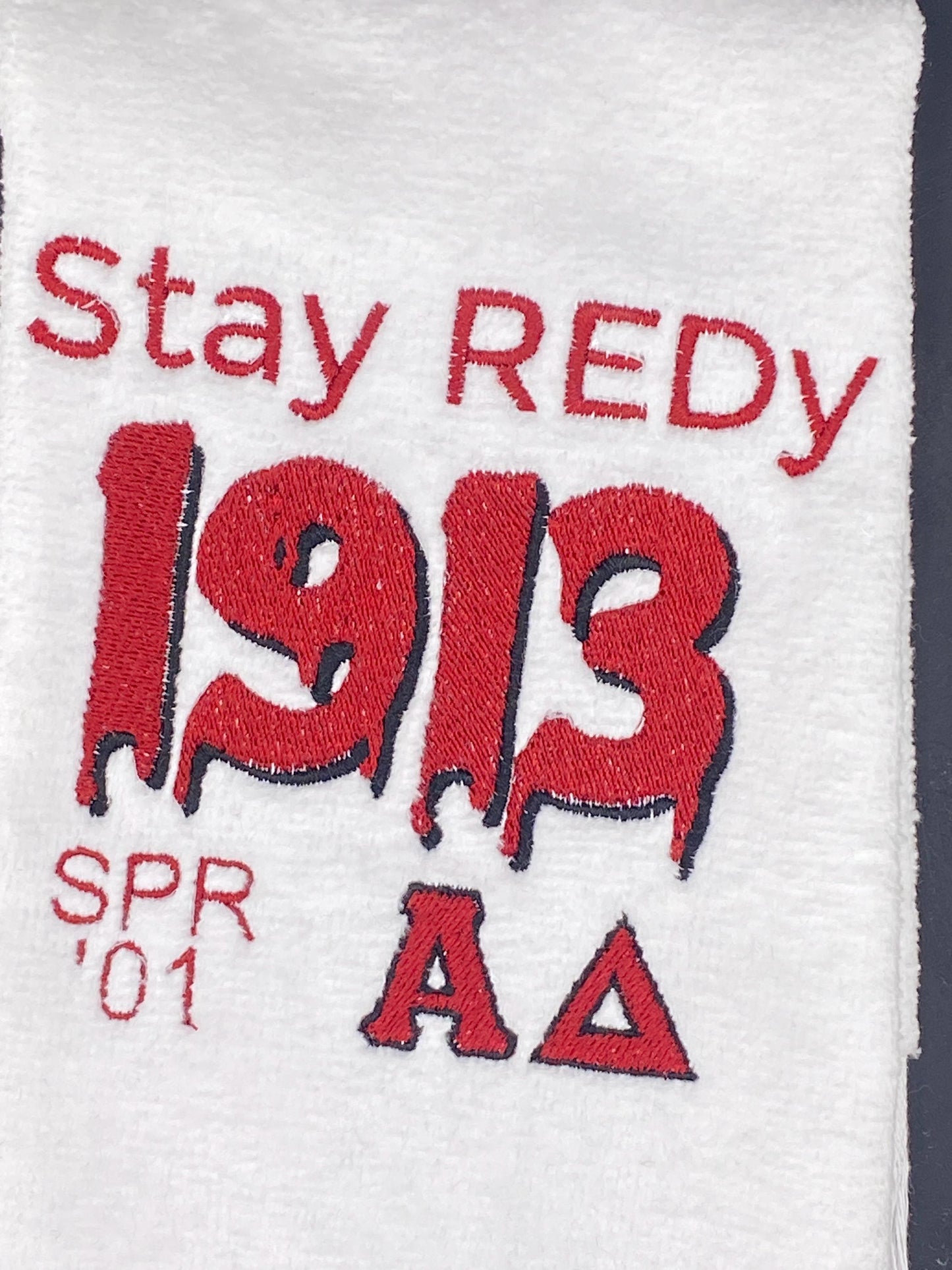 Delta Sigma Theta Dripping 1913 Embroidered Stroll Towel