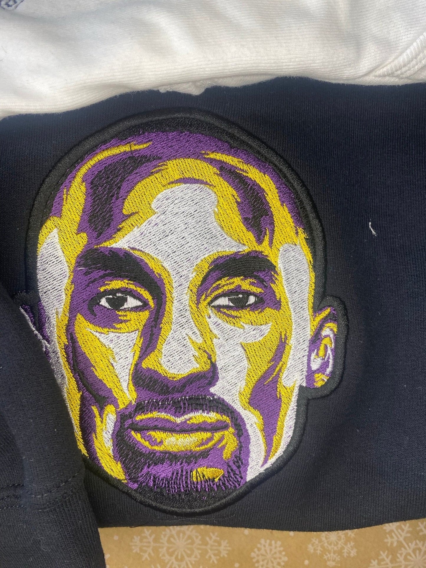 Legend 24 Portrait Sweatshirt | Custom Embroidered Kobe Tribute | Personalize with '24' or Black Mamba Symbol