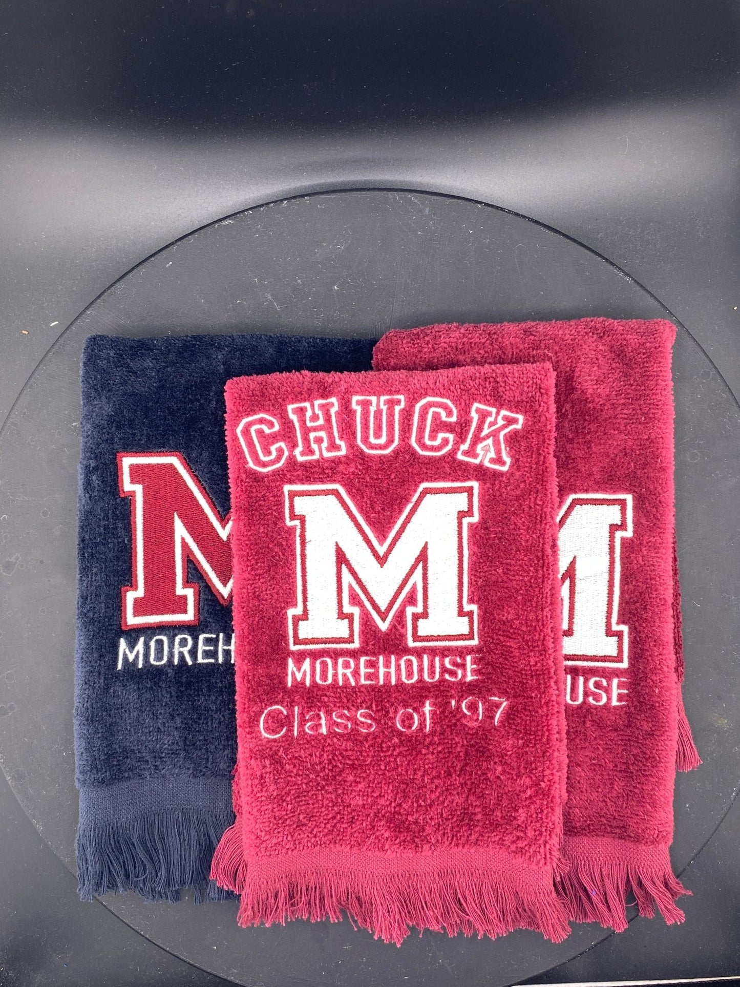 Morehouse College “M” Leisure Luxe Towel – Custom Embroidered HBCU Gift - West & Remount Custom Apparel