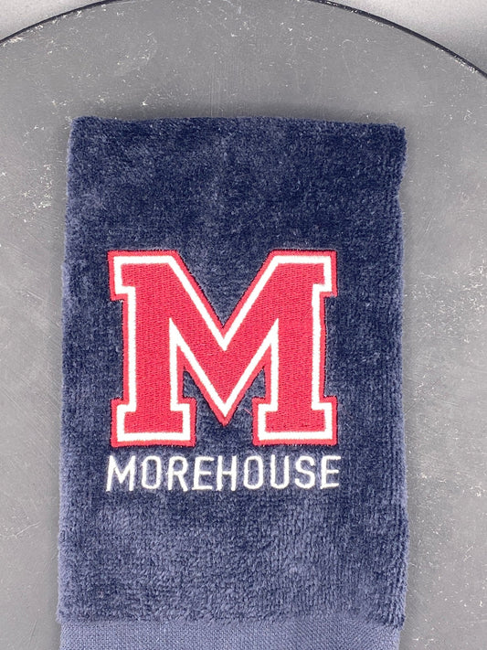 Morehouse College “M” Leisure Luxe Towel – Custom Embroidered HBCU Gift - West & Remount Custom Apparel