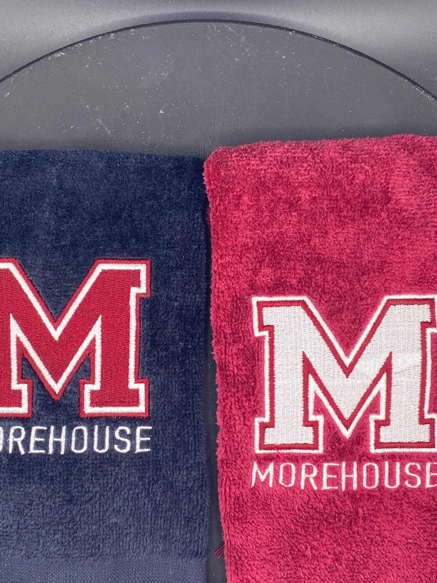 Morehouse College “M” Leisure Luxe Towel – Custom Embroidered HBCU Gift - West & Remount Custom Apparel