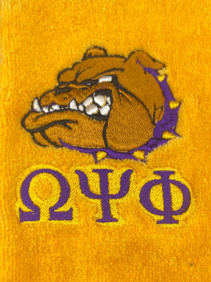 Omega Psi Phi Bulldawg Stroll Towel – Custom Embroidered - West & Remount Custom Apparel