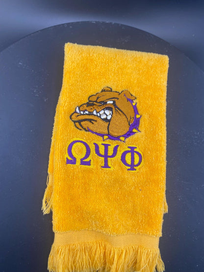 Omega Psi Phi Bulldawg Stroll Towel – Custom Embroidered - West & Remount Custom Apparel