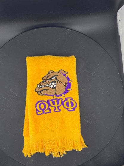 Omega Psi Phi Bulldawg Stroll Towel – Custom Embroidered - West & Remount Custom Apparel