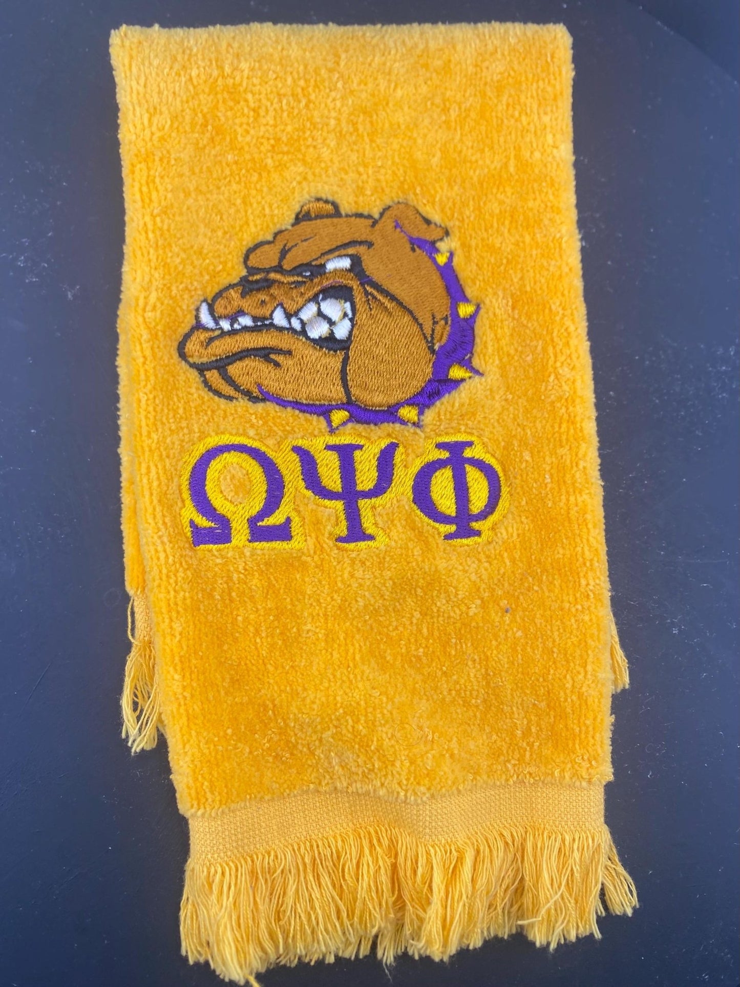 Omega Psi Phi Bulldawg Stroll Towel – Custom Embroidered - West & Remount Custom Apparel