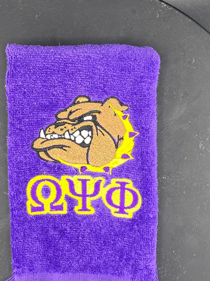 Omega Psi Phi Bulldawg Stroll Towel – Custom Embroidered - West & Remount Custom Apparel