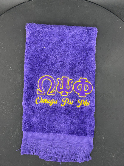 Omega Psi Phi Letters Series Embroidered Towel - West & Remount Custom Apparel