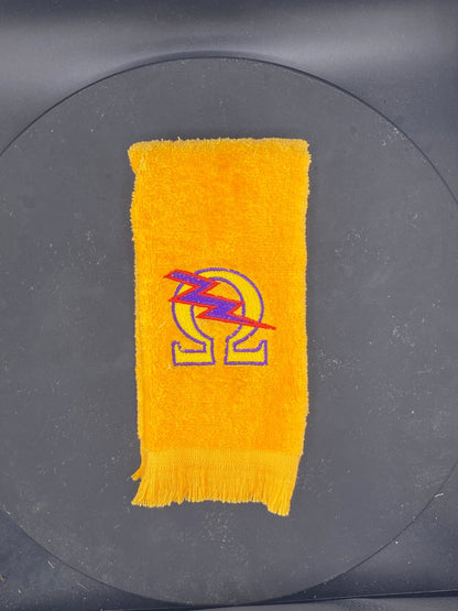 Omega Psi Phi Towel – Embroidered Homecoming & Game Day Rally Towel | Qlassic Thunderbolt - West & Remount Custom Apparel
