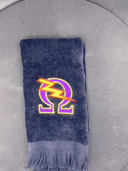 Omega Psi Phi Towel – Embroidered Homecoming & Game Day Rally Towel | Qlassic Thunderbolt - West & Remount Custom Apparel
