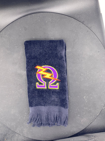 Omega Psi Phi Towel – Embroidered Homecoming & Game Day Rally Towel | Qlassic Thunderbolt - West & Remount Custom Apparel