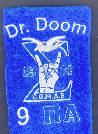 Phi Beta Sigma GOMAB Legacy Towel – Custom Embroidered - West & Remount Custom Apparel