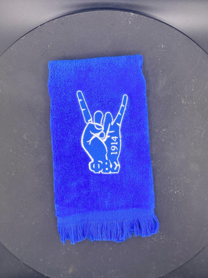 Phi Beta Sigma Hand Sign Towel – Custom Greek Embroidery - West & Remount Custom Apparel