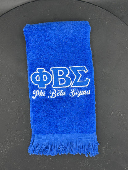 Phi Beta Sigma Letters Series Embroidered Towel - West & Remount Custom Apparel