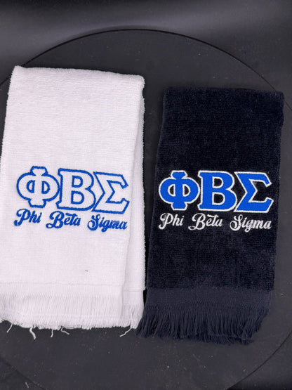 Phi Beta Sigma Letters Series Embroidered Towel - West & Remount Custom Apparel
