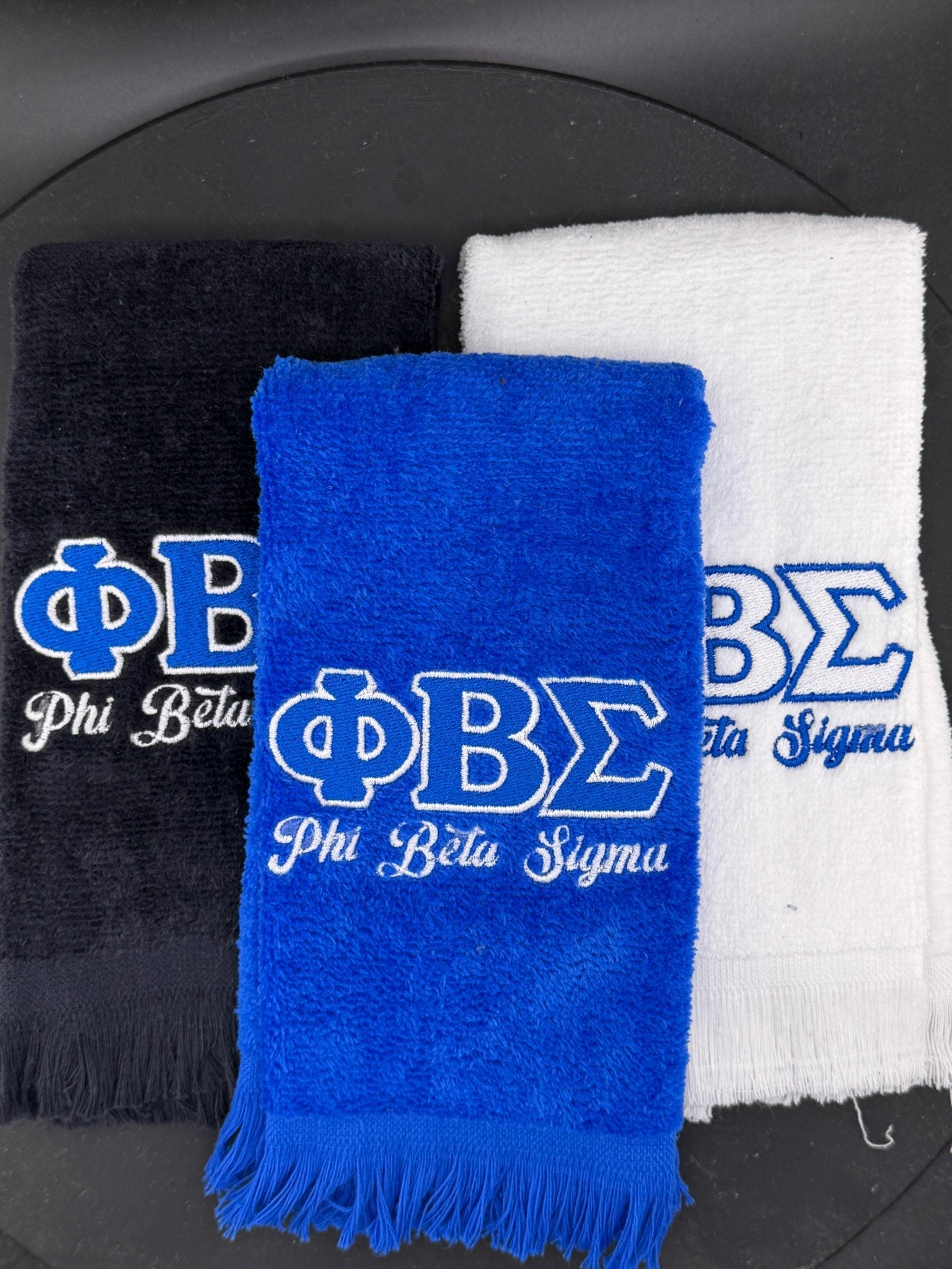 Phi Beta Sigma Letters Series Embroidered Towel - West & Remount Custom Apparel