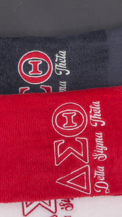 Delta Sigma Theta Letters Series Embroidered Towel