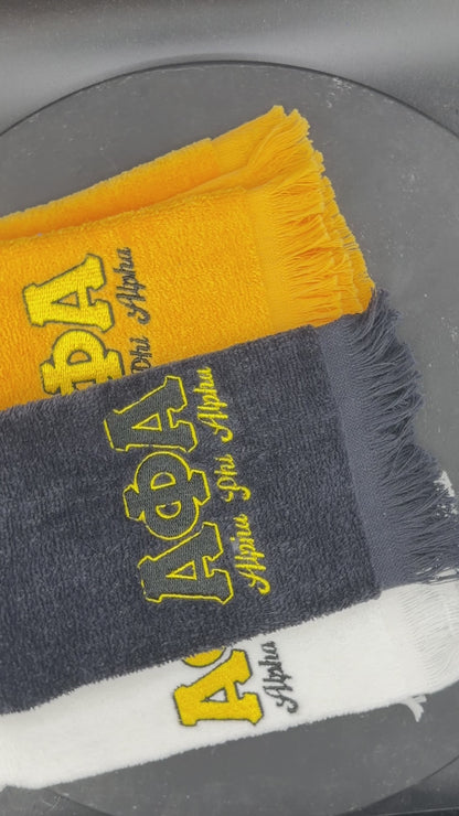 Alpha Phi Alpha Letters Series Embroidered Towel