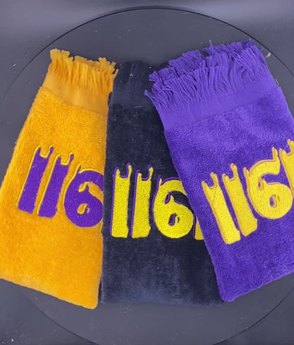 Omega Psi Phi 1911 Drip Stroll Towel – Founding Year Edition