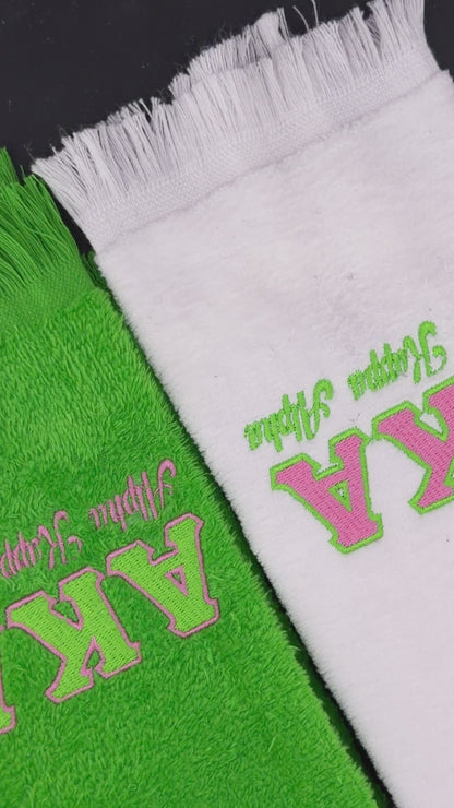 Alpha Kappa Alpha Letters Series Embroidered Towel