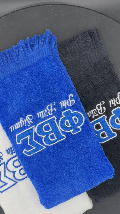 Phi Beta Sigma Letters Series Embroidered Towel