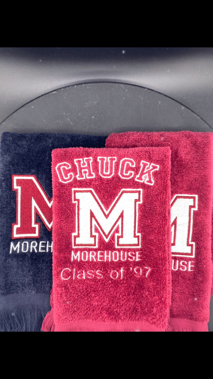 Morehouse College “M” Leisure Luxe Towel – Custom Embroidered HBCU Gift
