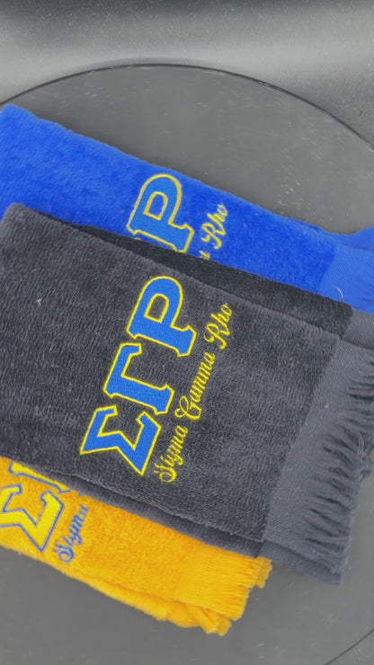 Sigma Gamma Rho Letters Series Embroidered Towel