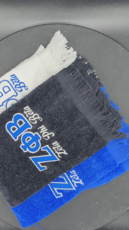 Zeta Phi Beta Letters Series Embroidered Towel
