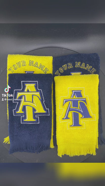North Carolina A&T Leisure Luxe Towel – Intertwined A&T Logo