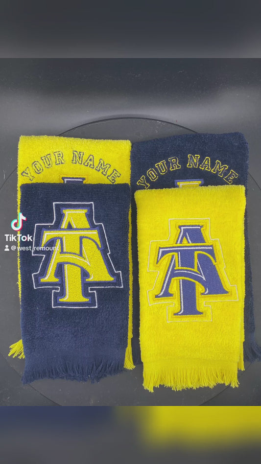 North Carolina A&T Leisure Luxe Towel – Intertwined A&T Logo