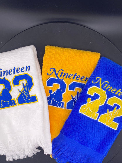 Sigma Gamma Rho Legacy Towel – Greek Letter Embroidery - West & Remount Custom Apparel