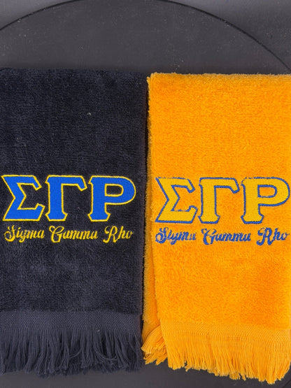 Sigma Gamma Rho Letters Series Embroidered Towel - West & Remount Custom Apparel