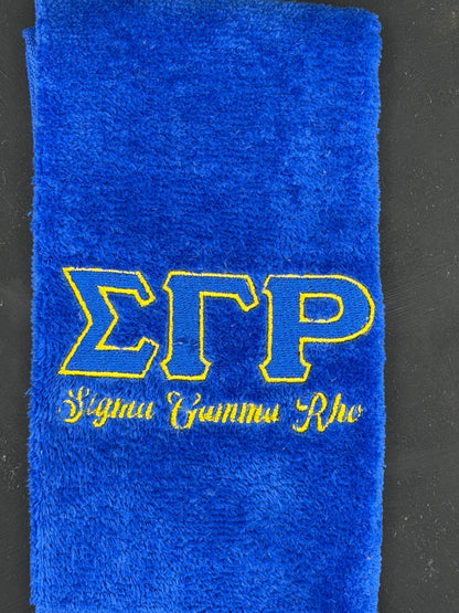 Sigma Gamma Rho Letters Series Embroidered Towel - West & Remount Custom Apparel