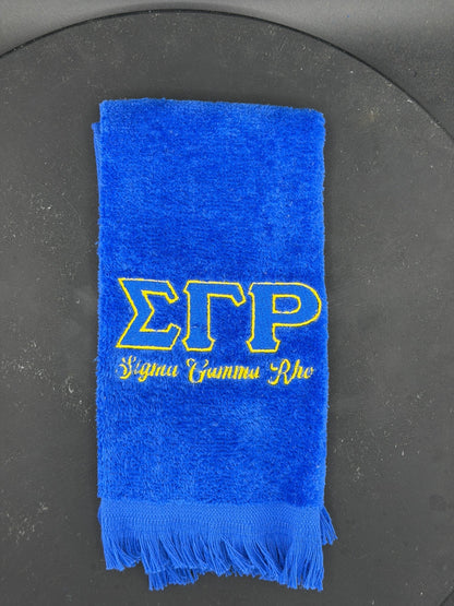 Sigma Gamma Rho Letters Series Embroidered Towel - West & Remount Custom Apparel