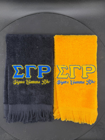 Sigma Gamma Rho Letters Series Embroidered Towel - West & Remount Custom Apparel