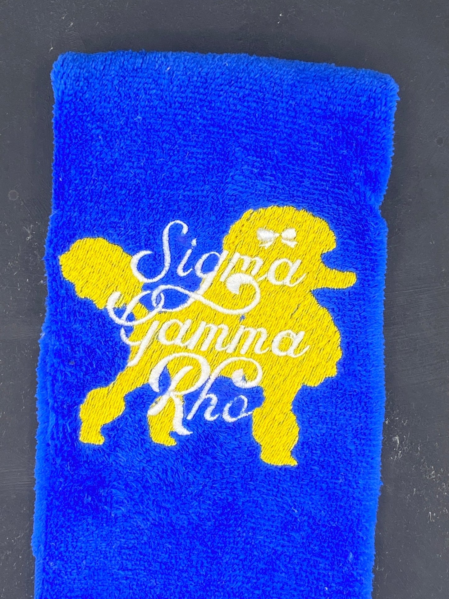 Sigma Gamma Rho Poodle Towel – Custom Embroidered Mascot - West & Remount Custom Apparel