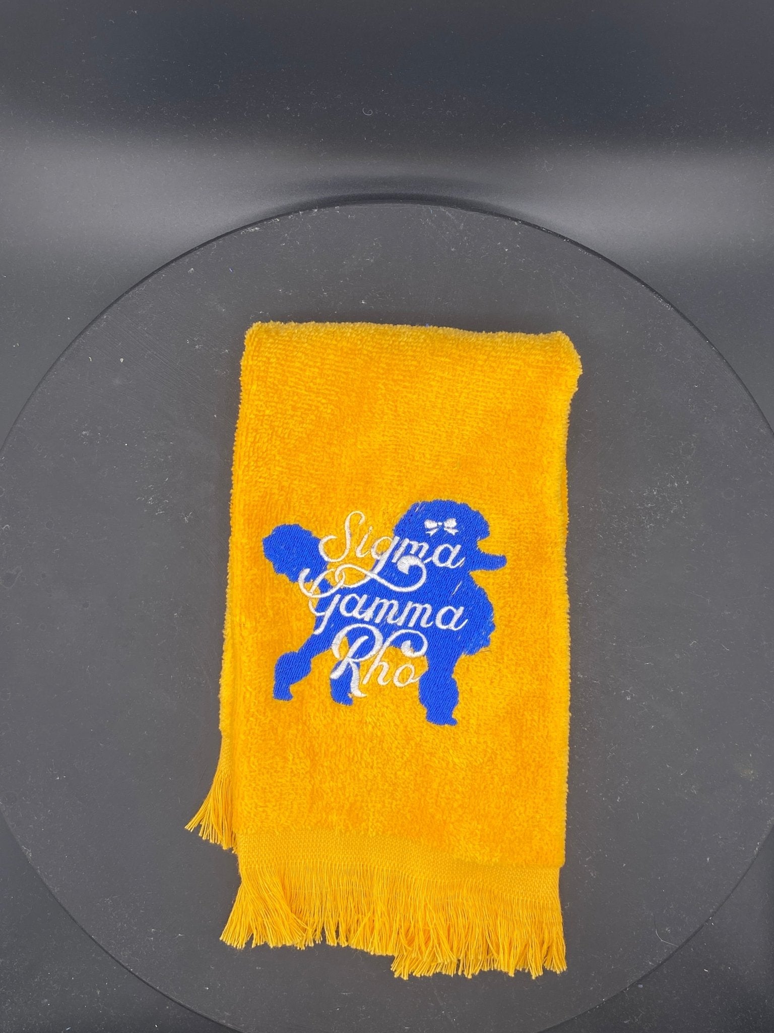 Sigma Gamma Rho Poodle Towel – Custom Embroidered Mascot - West & Remount Custom Apparel