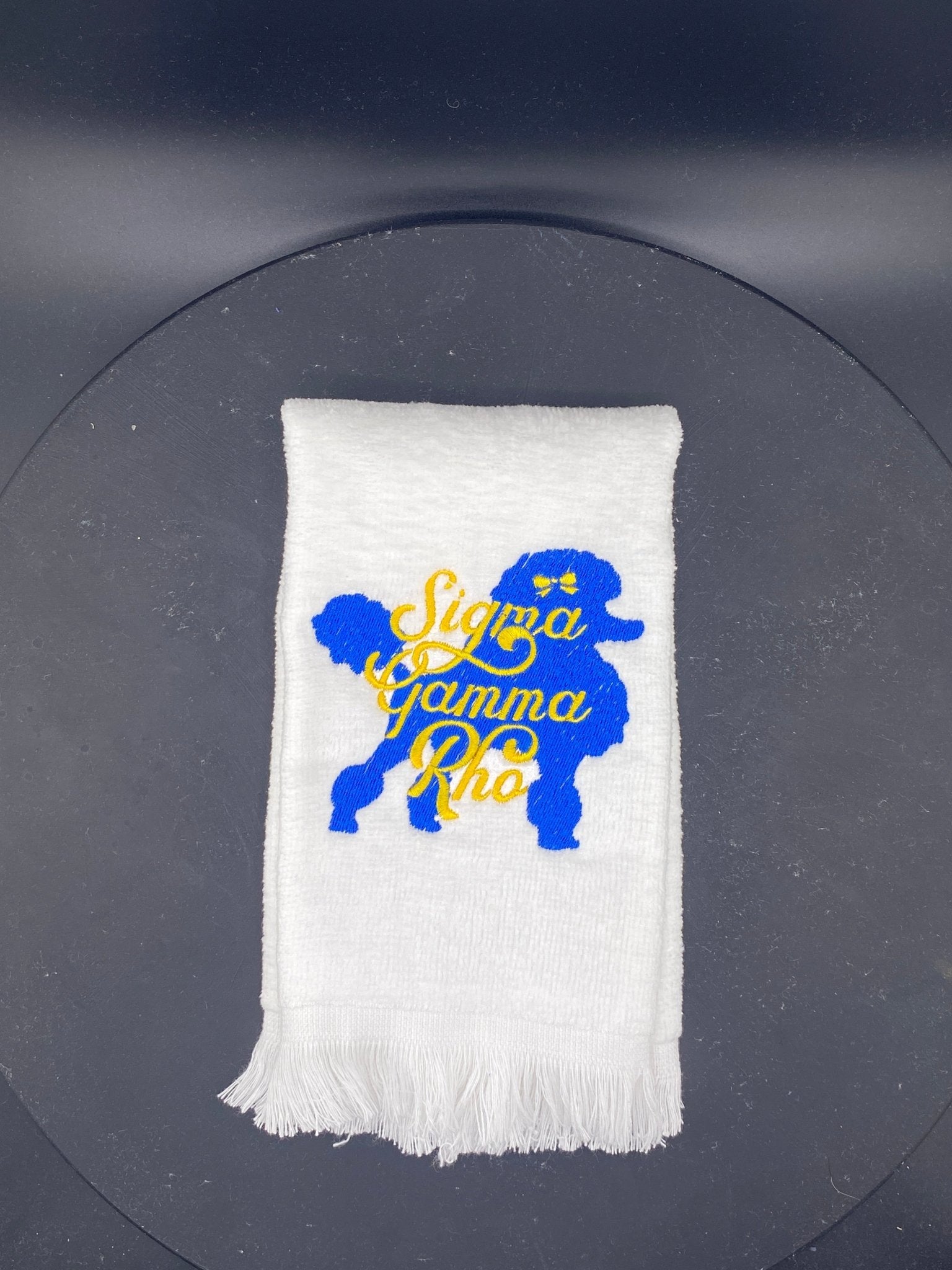Sigma Gamma Rho Poodle Towel – Custom Embroidered Mascot - West & Remount Custom Apparel