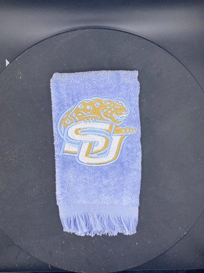 Southern University SU Logo Embroidered Towel | Jaguars Fan Towel | HBCU Alumni Gift - West & Remount Custom Apparel